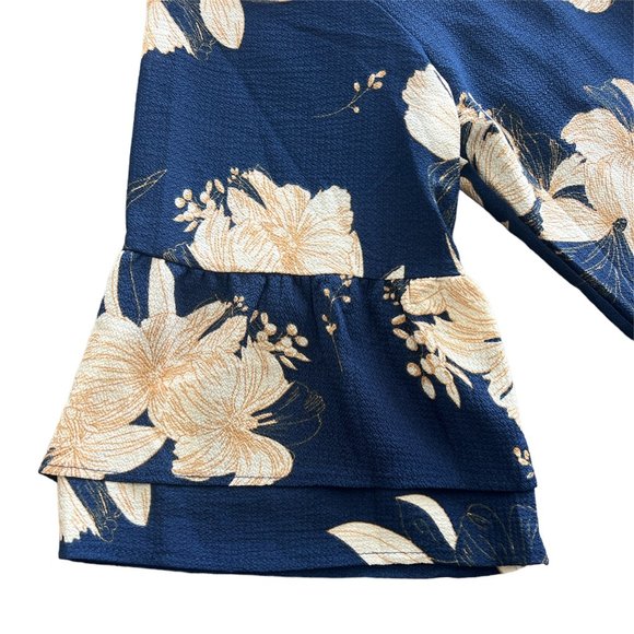 BELONGSCI Women's 2023 Summer Dress Sweet & Cute V-Neck Bell Sleeve Sz L - Picture 4 of 7